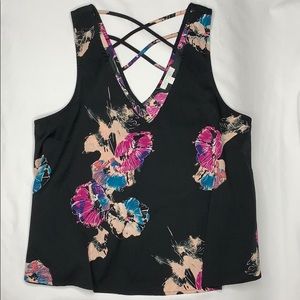 Abound (Nordstrom) Floral Cross-Back Tank
